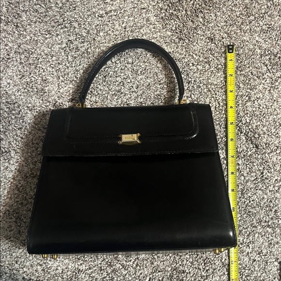 Bally Vintage Top Handle Satchel Black Leather Classic - Picture 11 of 16